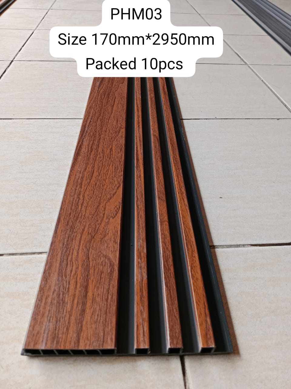 WPC hollow panel mahogany